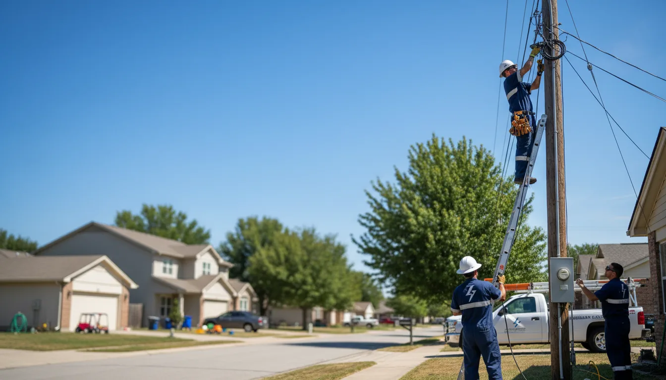 Residential electrician providing installation services in North English, IA